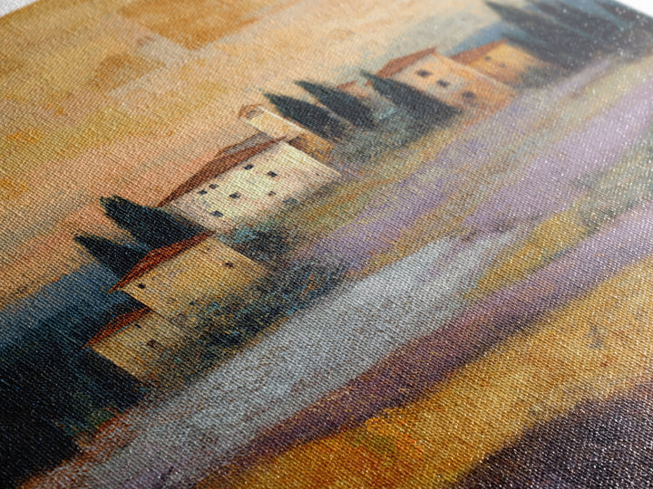 Sunset over Lavender Field Framed Canvas Print, Impressionist Art, Wall Decor, Living Room Decor, Fine Art, Impression, IMP-2x3-46