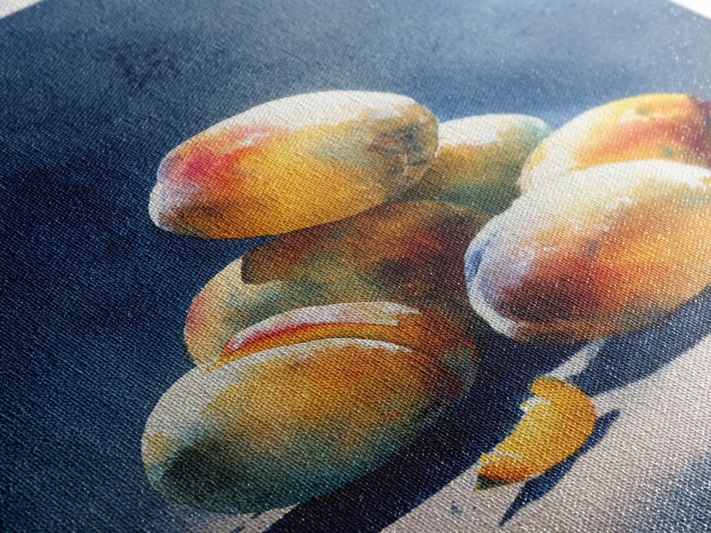 Still Life of Peaches Framed Canvas Print, Impressionist Art, Large Wall Art, Living Room Decor, Fine Art, Impression, IMP-2x3-55