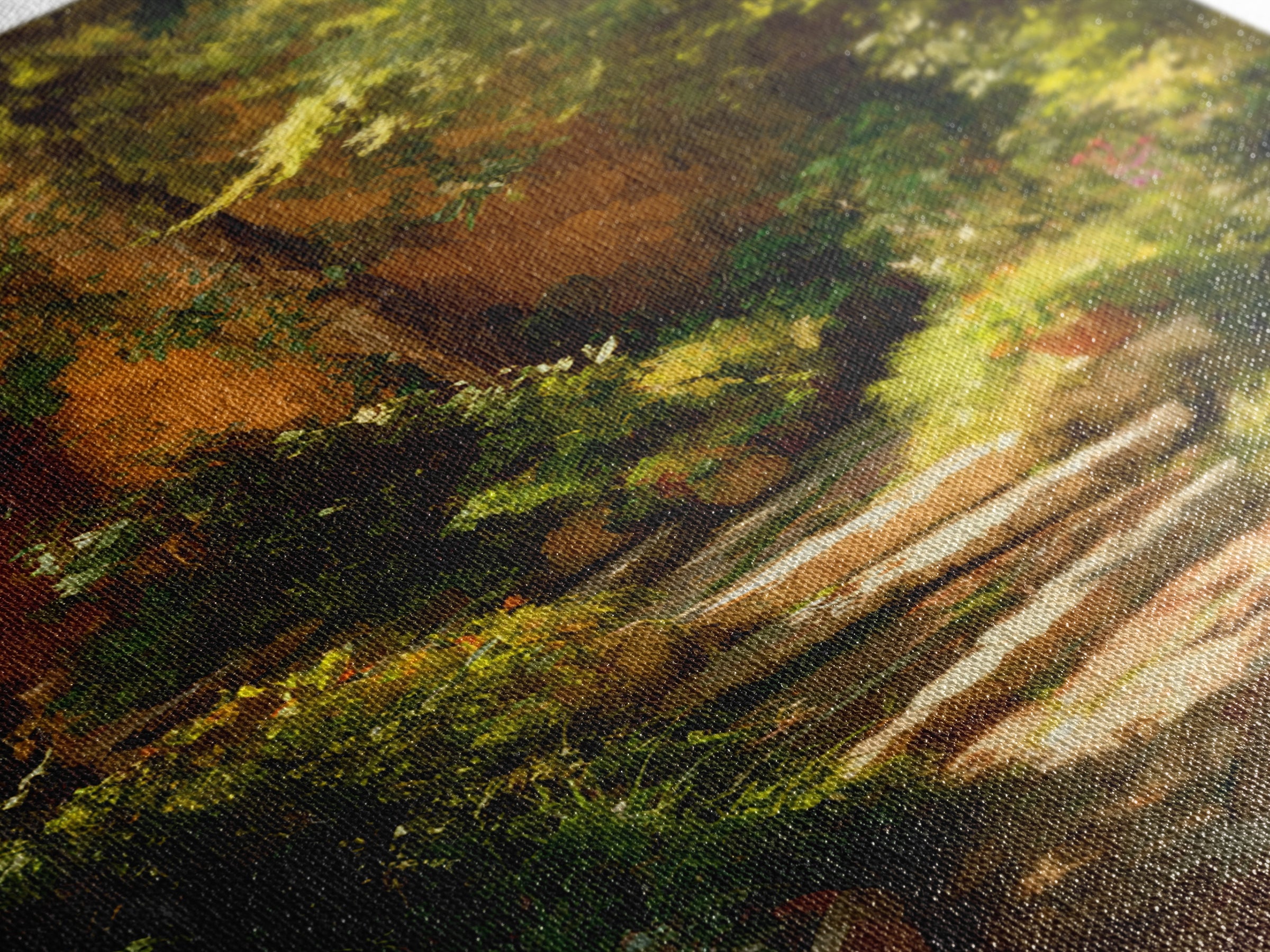 Garden Path Covered Canvas Print, Impressionist Art, Textured Wall Art, Living Room Decor, Impression, Landscape Painting, IMP-2x3-58