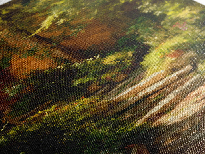 Garden Path Covered Canvas Print, Impressionist Art, Textured Wall Art, Living Room Decor, Impression, Landscape Painting, IMP-2x3-58