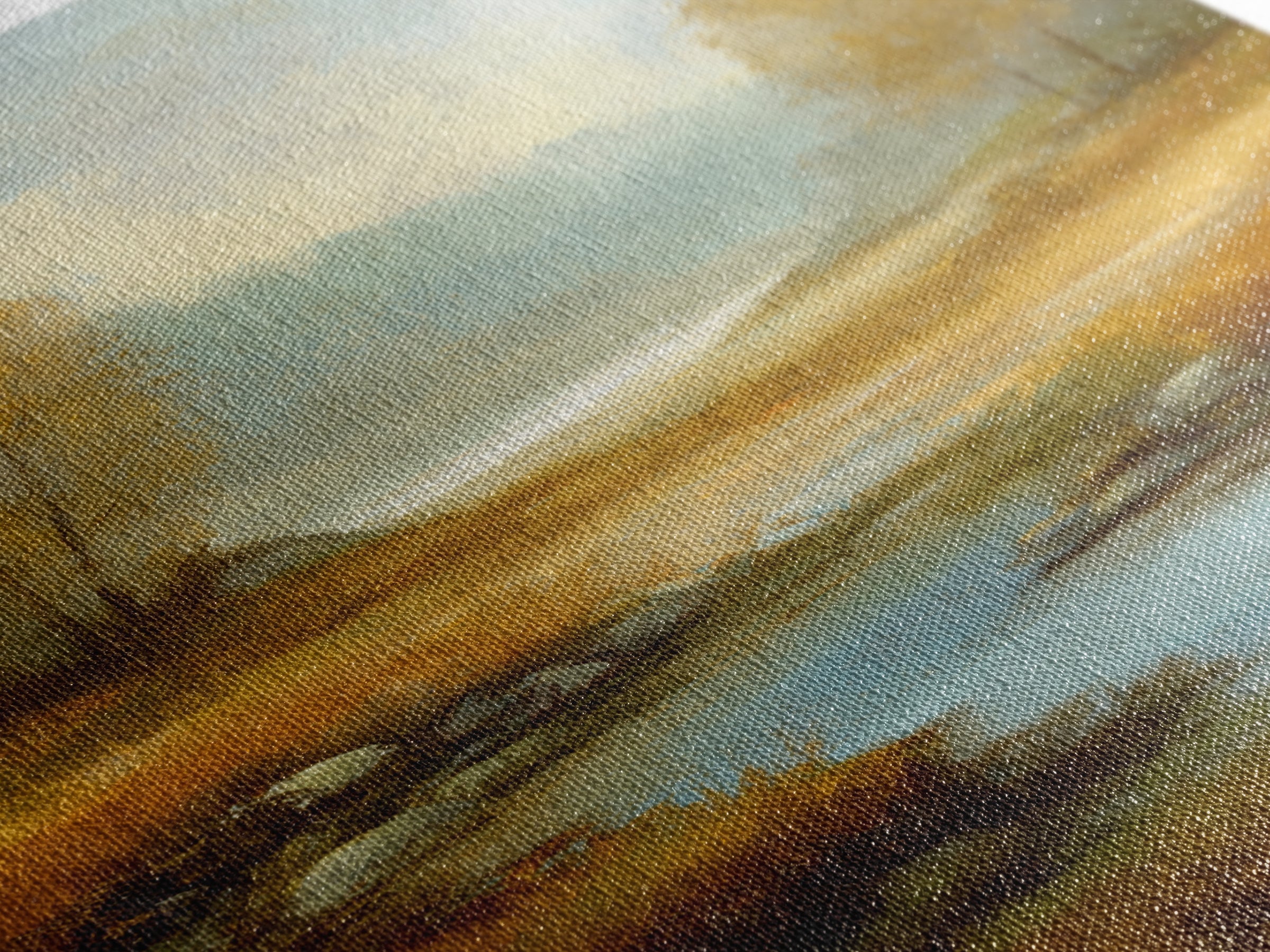 Misty Riverbank with Willow Trees Canvas Print, Impressionist Art, Modern Wall Art, Living Room Decor, Fine Art, Impression, IMP-2x3-67