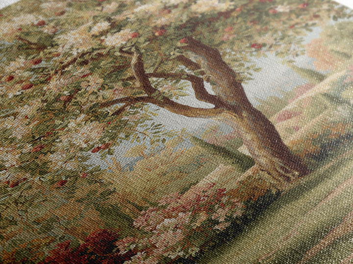 Apple Tree in Summer Orchard Framed Canvas Print, Impressionist Art, Coastal Wall Art, Living Room Decor, Fine Art, Impression, IMP-2x3-73