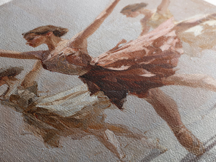 Dancers Suggested by Soft Moving Brushwork Canvas Print, Impressionist Art, Living Room Art, Living Room Decor, Oil Painting, IMP-2x3-95