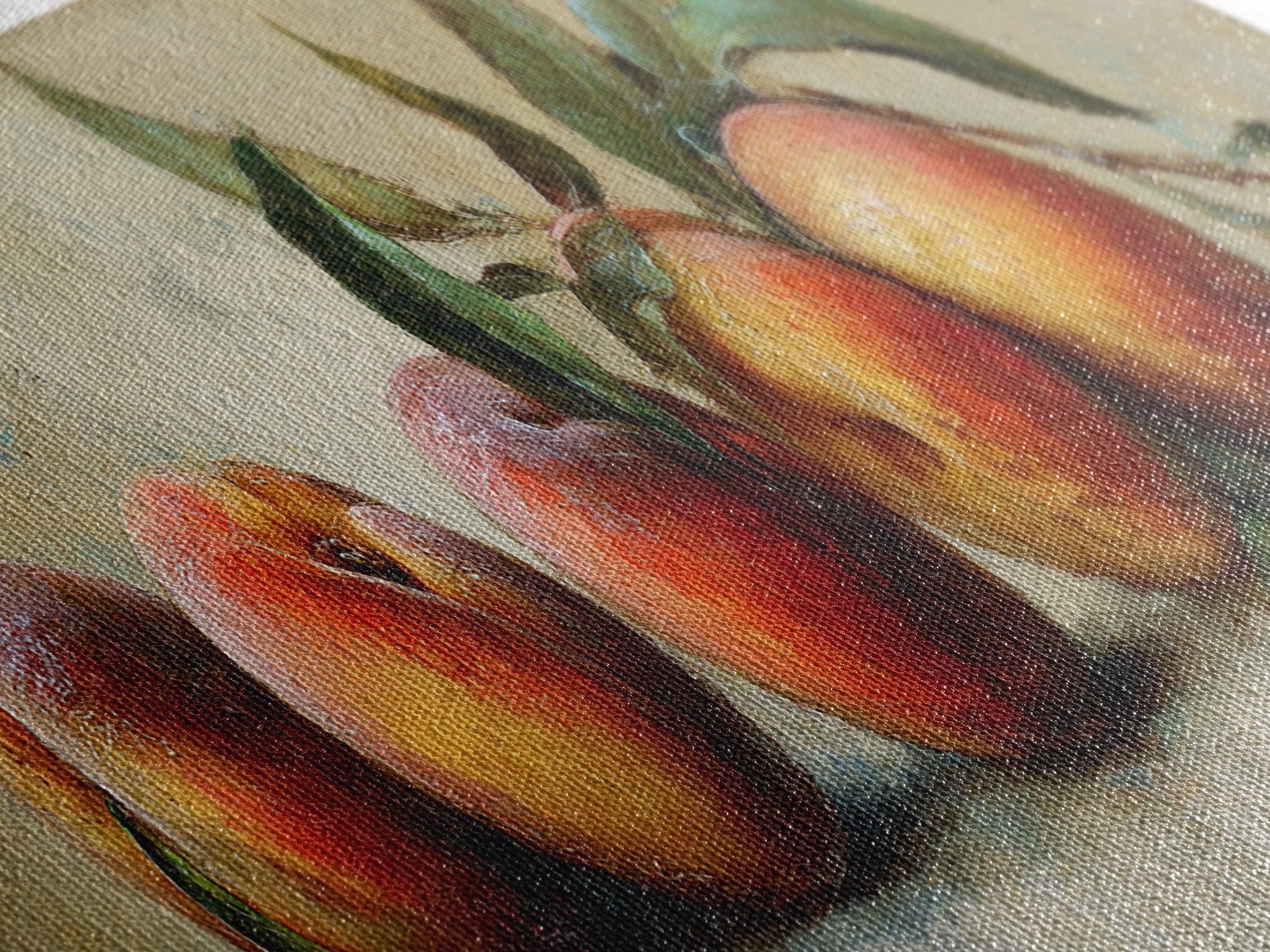 Still Life of Peaches Framed Canvas Print, Impressionist Art, Gallery Decor, Living Room Decor, Fine Art, Impression, IMP-3x1-15