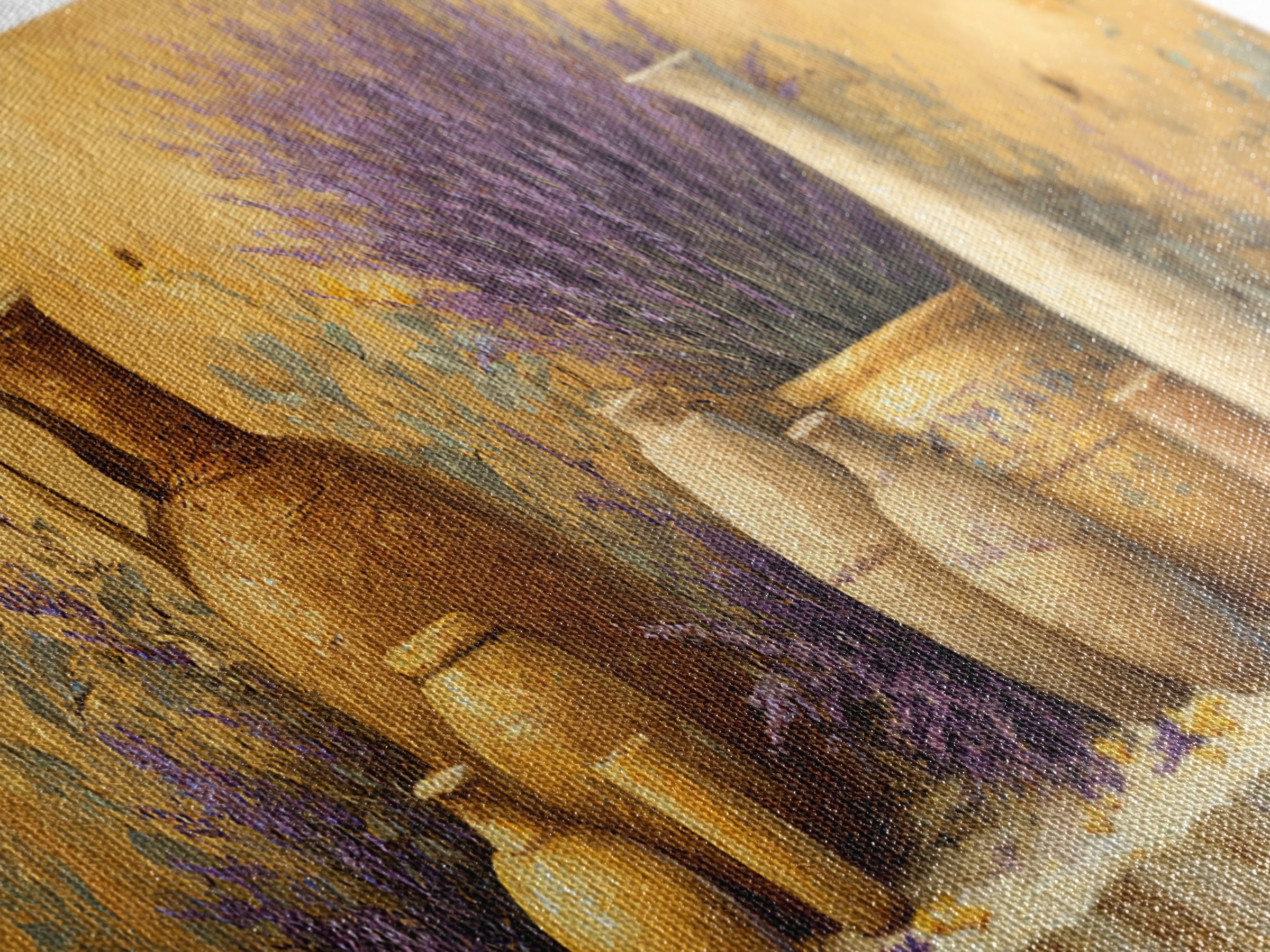 Sunset over Lavender Field Canvas Print, Impressionist Art, Printable Wall Art, Living Room Decor, Fine Art, Impression, IMP-3x1-30
