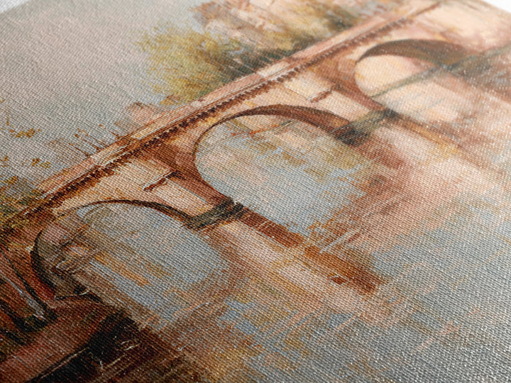 Paris Bridge Reflected Canvas Print, Impressionist Art, Modern Decor, Living Room Decor, Fine Art, Impression, Wall Decor, IMP-3x2-11