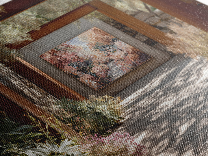 Garden Path Covered Canvas Print, Impressionist Art, Modern Art, Living Room Decor, Oil Painting, Impression, Statement Artwork, IMP-3x2-30
