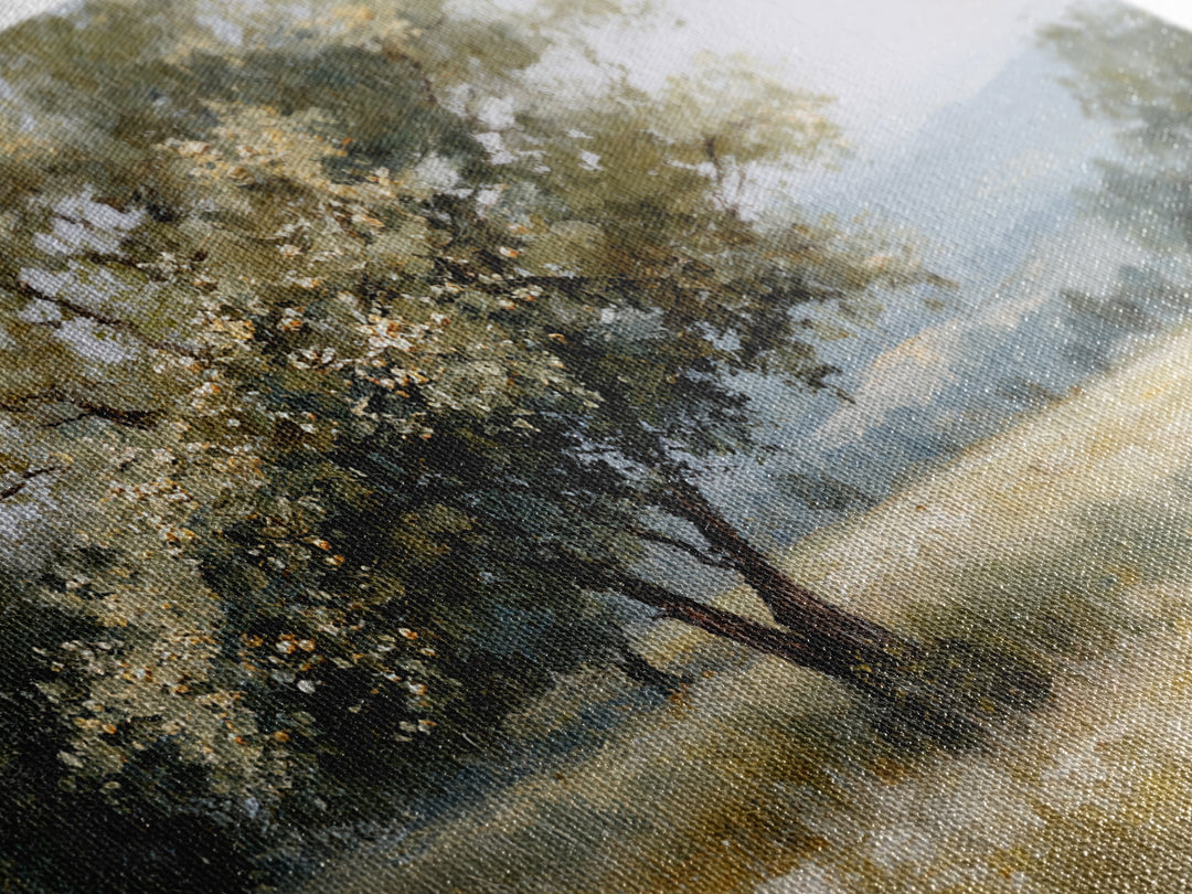 Apple Tree in Summer Orchard Framed Canvas Print, Impressionist Art, Gallery Decor, Living Room Decor, Fine Art, Impression, IMP-3x2-69