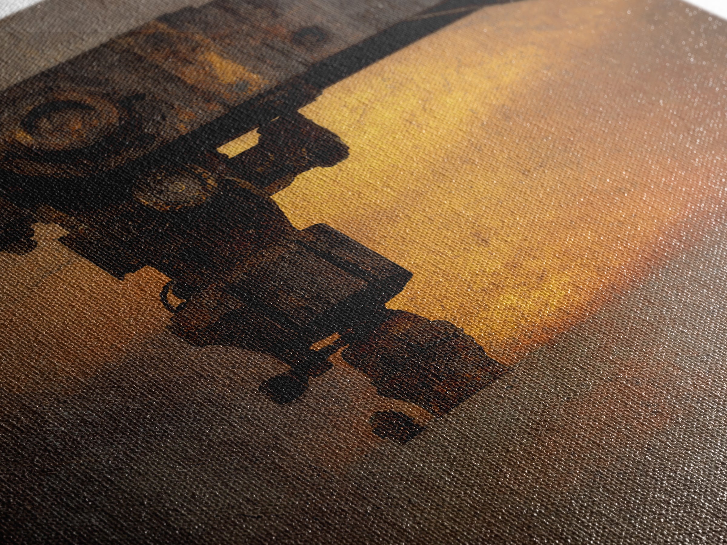 Warehouse Crane Silhouette Canvas Print, Industrial Art, Modern Art, Living Room Decor, Fine Art, Foundry, Modern Decor, IND-1x1-31