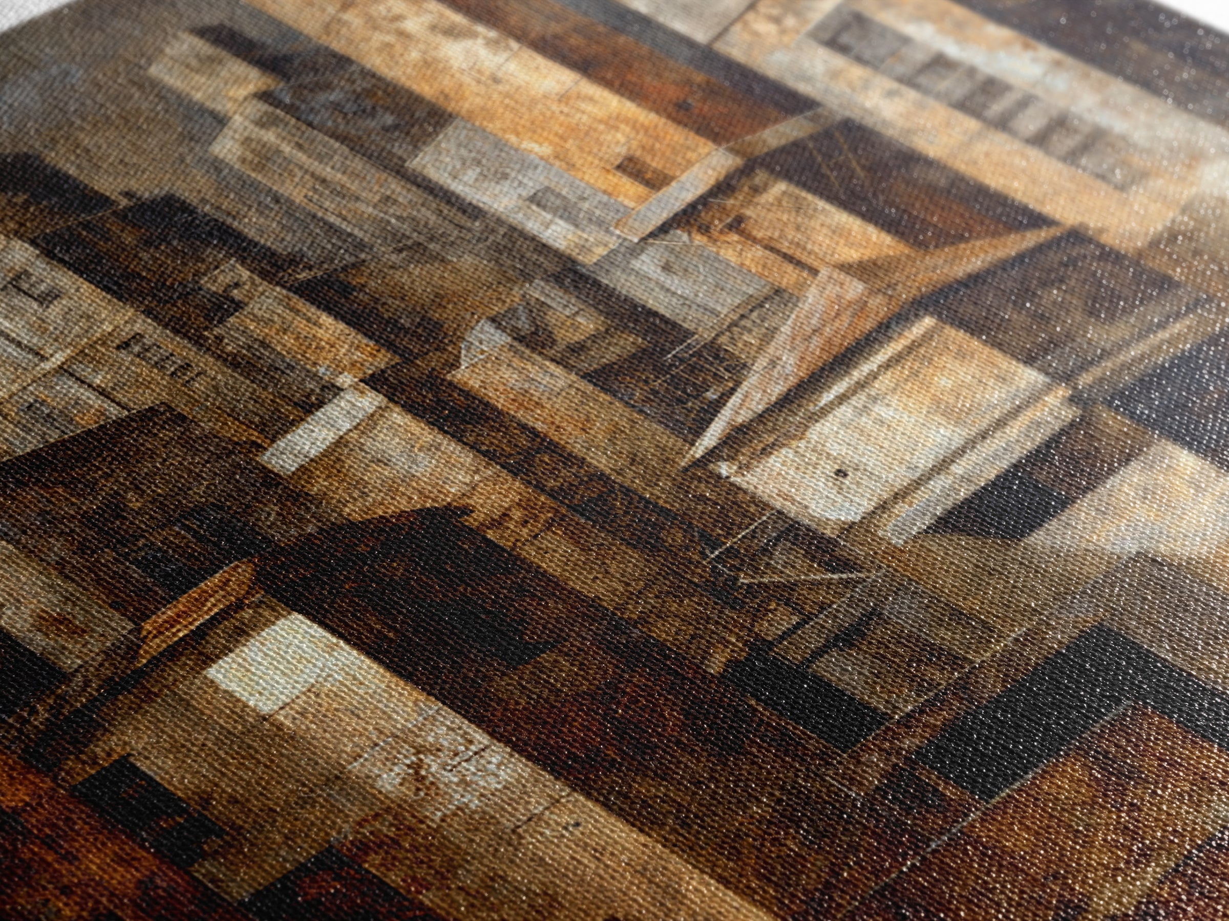 Industrial City Skyline Canvas Print, Industrial Art, Printables, Living Room Decor, Abstract Art, Foundry, Industrial Decor, IND-1x1-36