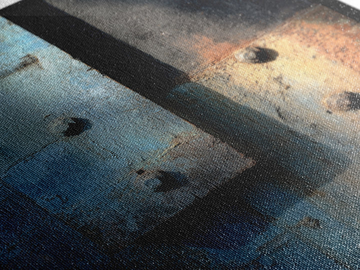 Concrete Wall Abstract Framed Canvas Print, Industrial Art, Wall Decor, Living Room Decor, Fine Art, Foundry, Abstract Wall Art, IND-1x1-57