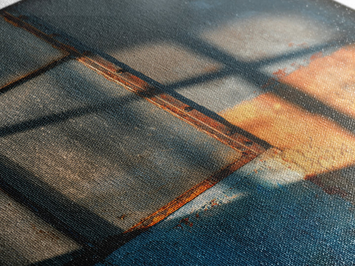 Old Factory Window Canvas Print, Industrial Art, Home Decor, Living Room Decor, Foundry, Abstract Art, Textured Wall Art, IND-1x1-98