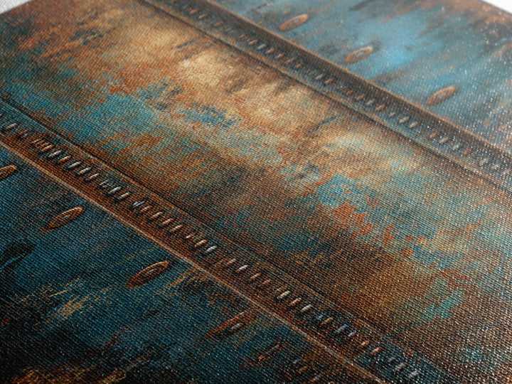 Riveted Metal Panel Texture Study Canvas Print, Industrial Art, Black and White Art, Living Room Decor, Fine Art, Foundry, IND-1x3-10