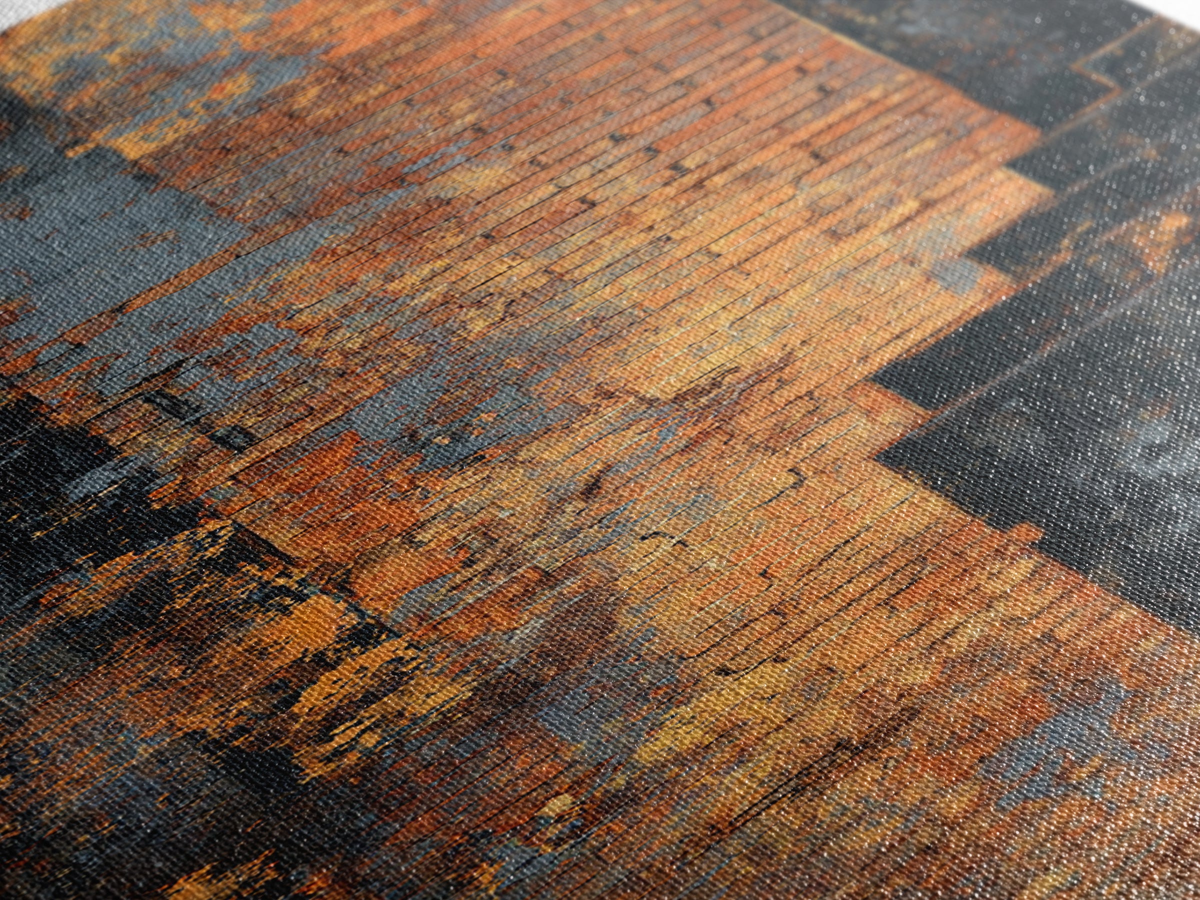 Exposed Brick Texture Abstract Framed Canvas Print, Industrial Art, Contemporary Art, Living Room Decor, Abstract Art, Foundry, IND-1x3-64