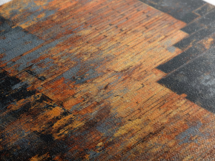 Exposed Brick Texture Abstract Framed Canvas Print, Industrial Art, Contemporary Art, Living Room Decor, Abstract Art, Foundry, IND-1x3-64