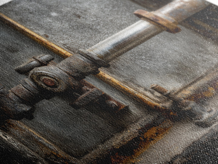 Old Factory Window Canvas Print, Industrial Art, Home Decor, Living Room Decor, Foundry, Abstract Art, Textured Wall Art, IND-2x1-22