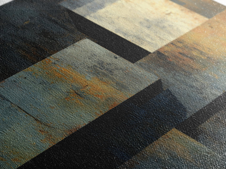 Concrete Wall Abstract Framed Canvas Print, Industrial Art, Printable Art, Living Room Decor, Abstract Art, Foundry, IND-2x1-29