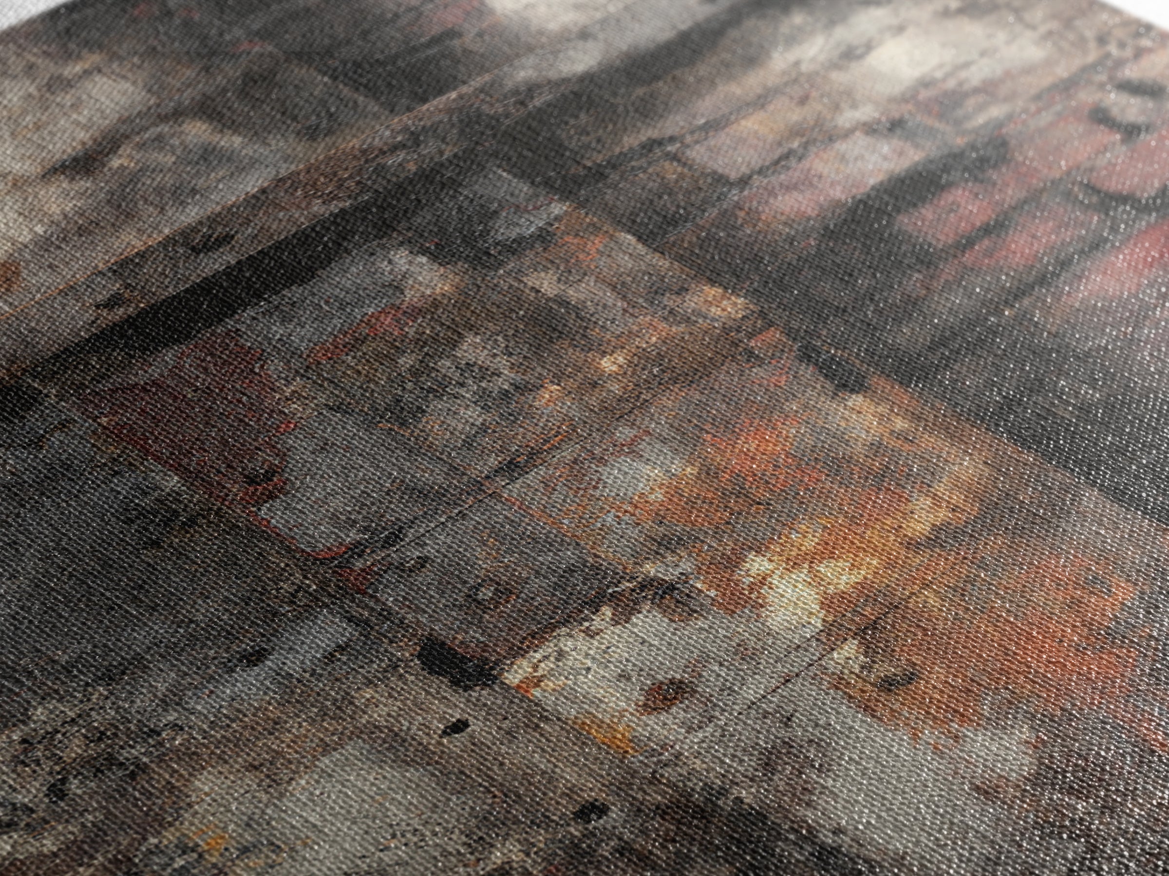 Exposed Brick Texture Abstract Framed Canvas Print, Industrial Art, Printable Art, Living Room Decor, Fine Art, Foundry, IND-2x3-12