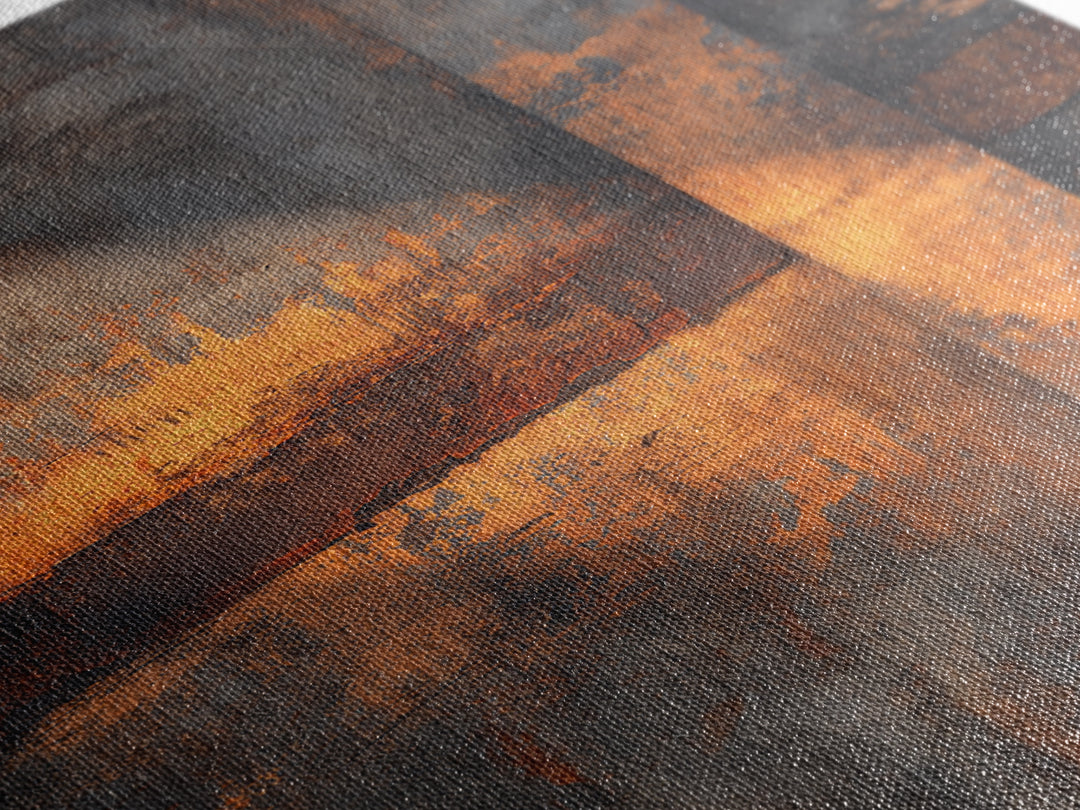Exposed Brick Texture Abstract Framed Canvas Print, Industrial Art, Abstract Painting, Living Room Decor, Abstract Art, Foundry, IND-2x3-60