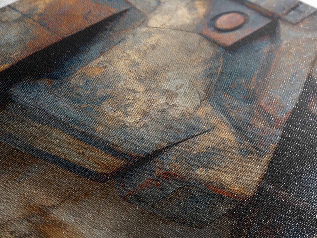 Concrete Wall Abstract Framed Canvas Print, Industrial Art, Gallery Decor, Living Room Decor, Abstract Art, Foundry, Home Decor, IND-2x3-89