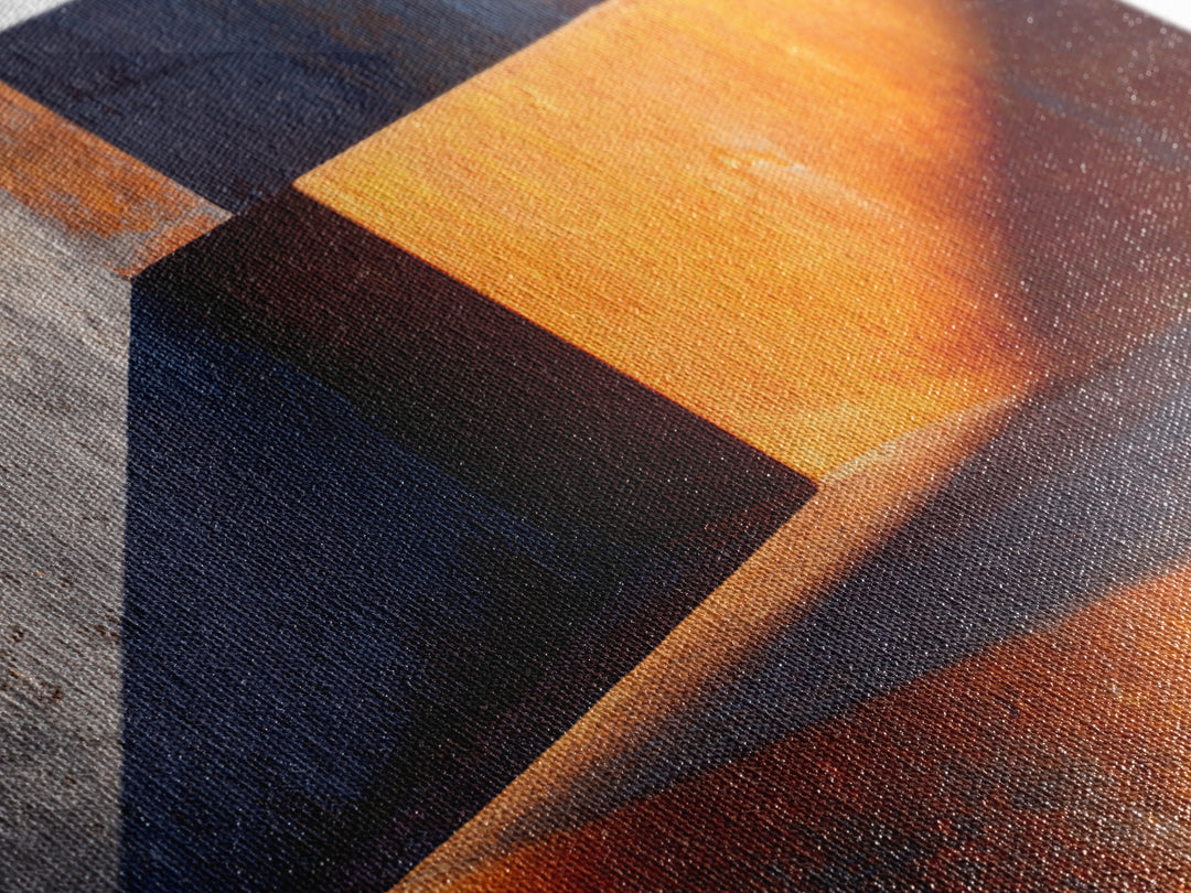 Abstract Smoke and Steel Shapes Framed Canvas Print, Industrial Art, Texas Art, Living Room Decor, Abstract Art, Foundry, IND-3x2-28