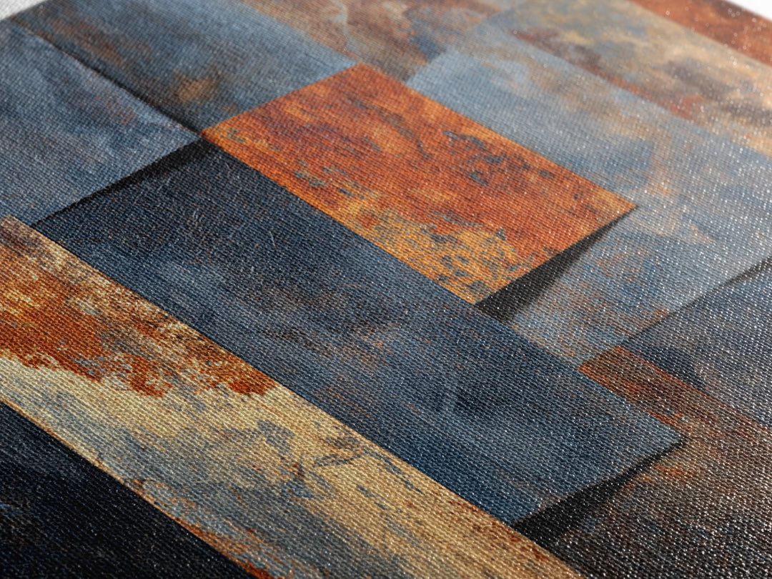 Abstract Smoke and Steel Shapes Canvas Print, Industrial Art, Decor, Living Room Decor, Abstract Art, Foundry, IND-3x2-76