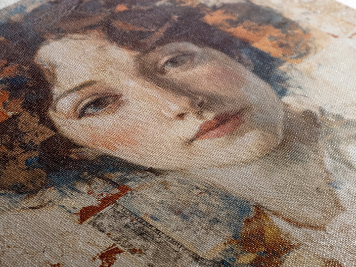 Renaissance Inspired Portrait with Modern Softness Canvas Print, Italian Villa Art, Living Room Decor, Fine Art, Villa, IVA-1x1-18