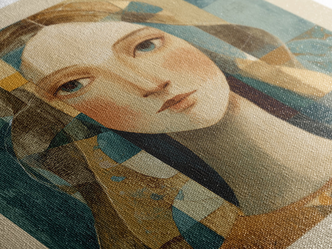 Renaissance Inspired Portrait with Modern Softness Canvas Print, Italian Villa Art, Landscape Painting, Living Room Decor, IVA-1x1-66