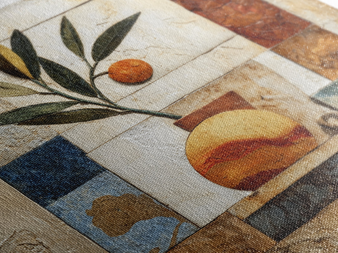 Marble Fruit Still Life Framed Canvas Print, Italian Villa Art, Gallery Wall Set, Living Room Decor, Fine Art, Villa, IVA-1x1-71