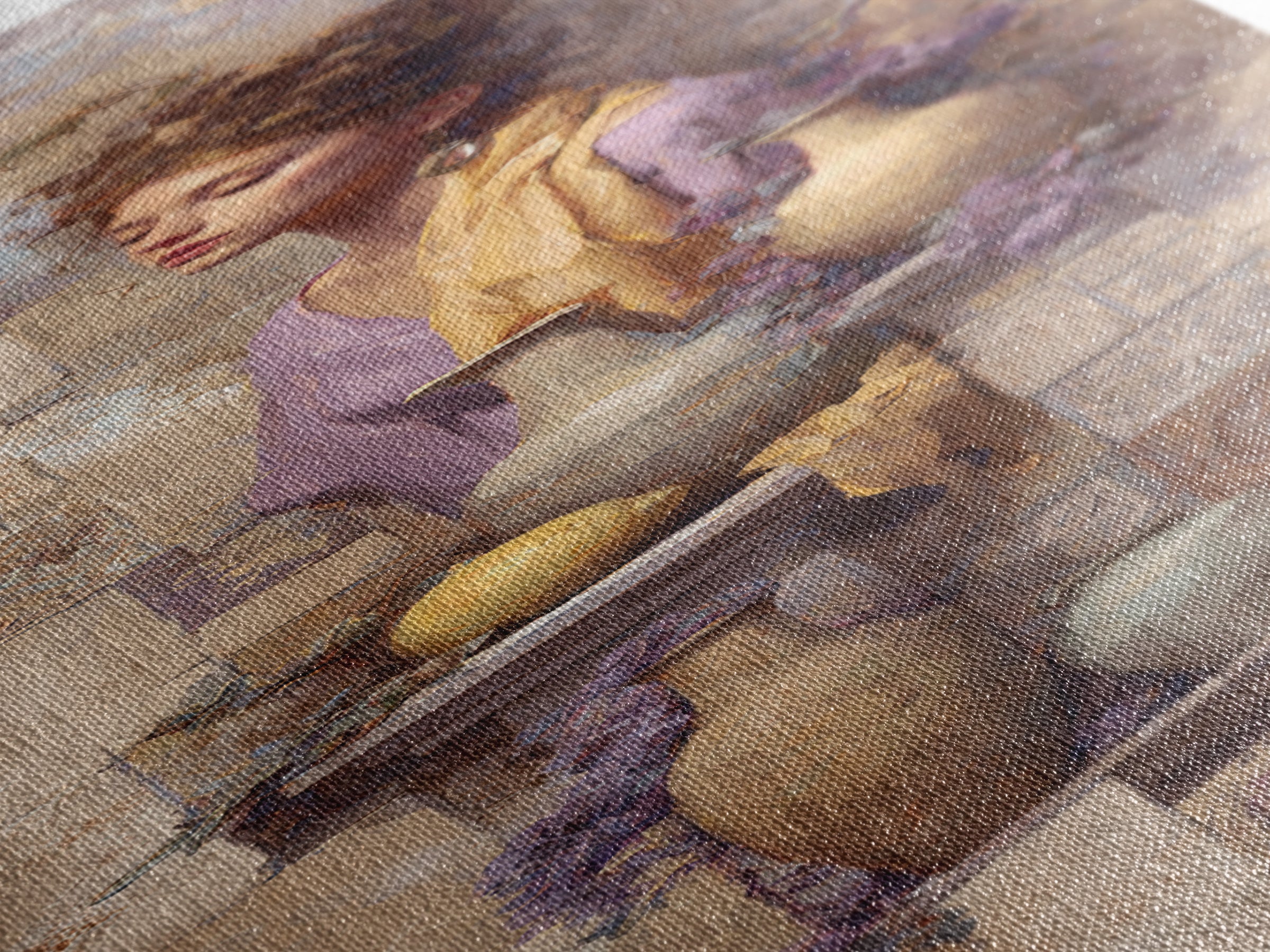 Renaissance Inspired Portrait with Modern Softness Canvas Print, Italian Villa Art, Landscape Painting, Living Room Decor, IVA-1x3-30