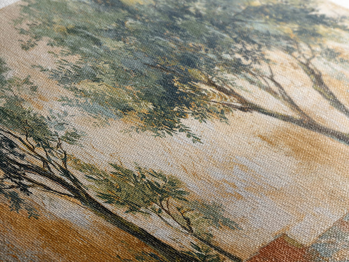 Olive Grove Path Canvas Print, Italian Villa Art, Framed Wall Art, Living Room Decor, Oil Painting, Villa, Colorful Wall Art, IVA-2x1-47
