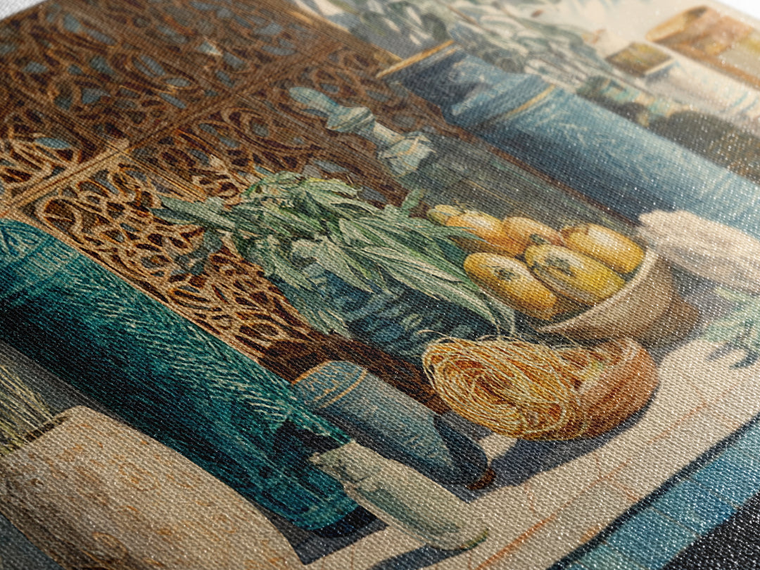 Pasta Herbs and Tomatoes Still Life Canvas Print, Italian Villa Art, Living Room Wall Art, Living Room Decor, Fine Art, Villa, IVA-2x1-63