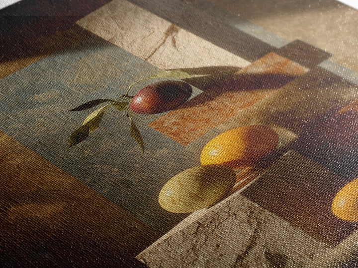 Marble Fruit Still Life Canvas Print, Italian Villa Art, Coastal Decor, Living Room Decor, Fine Art, Villa, Landscape Print, IVA-2x3-31