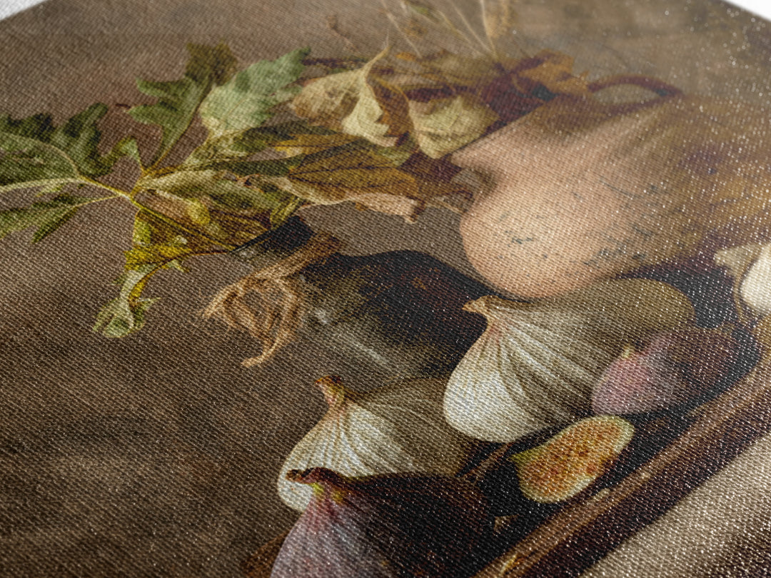Figs and Cheese on Rustic Wooden Board Canvas Print, Italian Villa Art, Art Print, Living Room Decor, Fine Art, Villa, IVA-2x3-65
