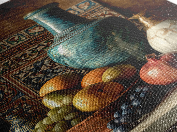 Marble Fruit Still Life Canvas Print, Italian Villa Art, Rustic Home Decor, Living Room Decor, Fine Art, Villa, Boho Decor, IVA-2x3-79