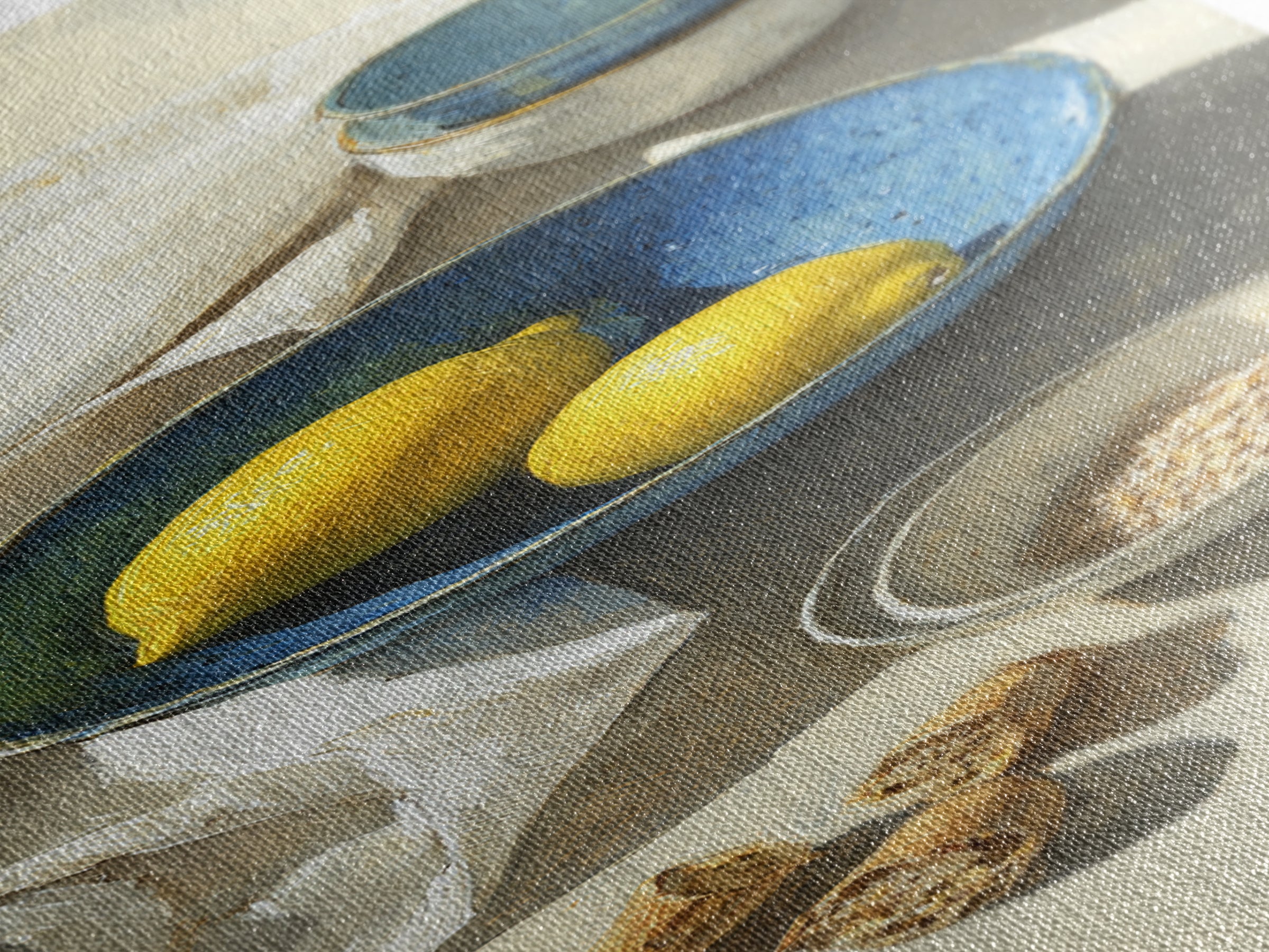 Lemons and Blue Ceramic Bowl Still Life Canvas Print, Kitchen Art, Kitchen Print, Kitchen Decor, Fine Art, Kitchen, Art Print, KIT-1x3-14