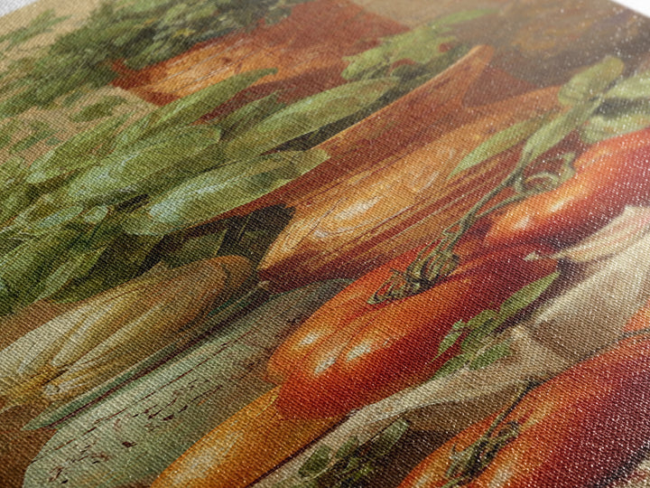 Tomatoes Garlic and Basil on Linen Framed Canvas Print, Kitchen Art, Trendy Wall Art, Kitchen Decor, Abstract Art, Kitchen, KIT-1x3-87