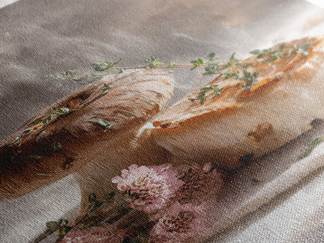 Mushrooms and Thyme Botanical Study Canvas Print, Kitchen Art, Art Print, Kitchen Decor, Fine Art, Kitchen, Art Prints, KIT-2x3-23