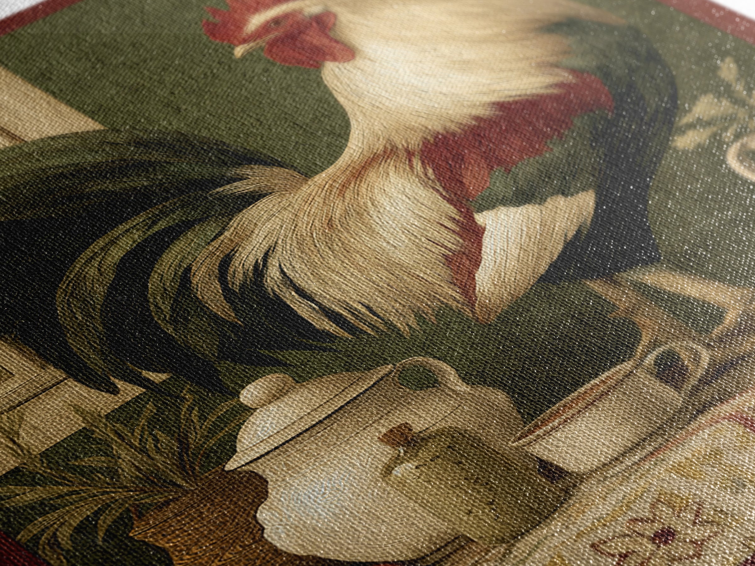 Rooster Portrait for Country Kitchen Charm Framed Canvas Print, Kitchen Art, Trendy Wall Art, Kitchen Decor, Fine Art, Kitchen, KIT-2x3-24