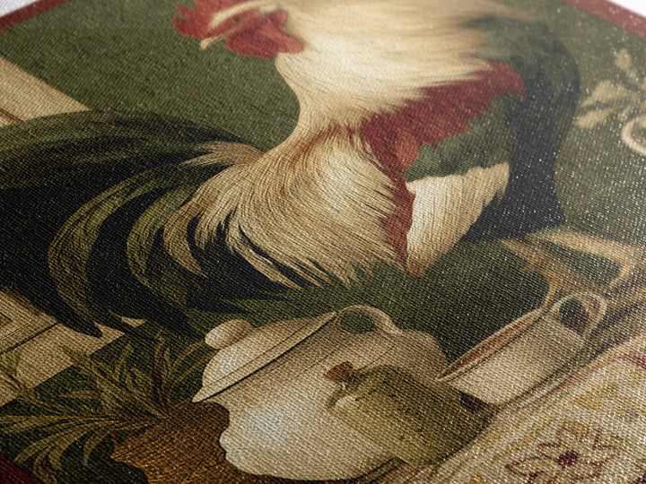 Rooster Portrait for Country Kitchen Charm Framed Canvas Print, Kitchen Art, Trendy Wall Art, Kitchen Decor, Fine Art, Kitchen, KIT-2x3-24