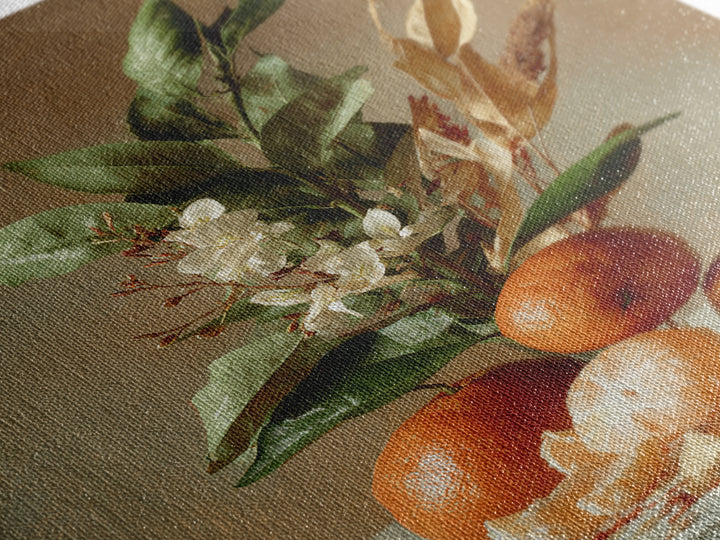 Orange Citrus Botanical Branch Framed Canvas Print, Kitchen Art, Contemporary Art, Kitchen Decor, Kitchen, Kitchen Wall Art, KIT-2x3-43