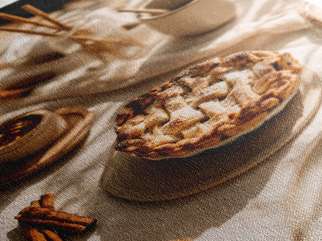 Apple Pie Cooling Framed Canvas Print, Kitchen Art, Room Decor, Kitchen Decor, Fine Art, Kitchen, Digital Art, KIT-2x3-64
