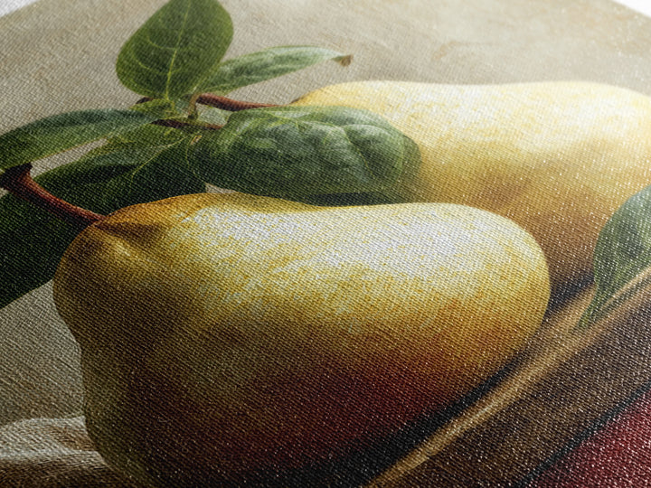 Farmhouse Pears on a Wooden Board Canvas Print, Kitchen Art, Digital Wall Art, Kitchen Decor, Fine Art, Kitchen, Kitchen Prints, KIT-2x3-65