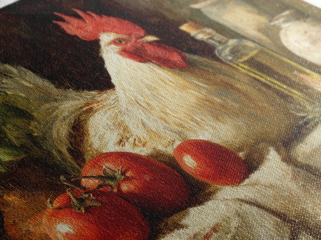 Rooster Portrait for Country Kitchen Charm Canvas Print, Kitchen Art, Neutral Decor, Kitchen Decor, Fine Art, Kitchen, KIT-3x2-68