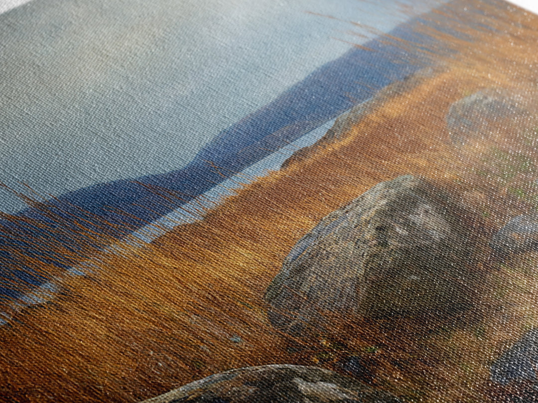 Rocky Scottish Highland Canvas Print, Landscape Art, Gallery Decor, Living Room Decor, Fine Art, Horizon, Wall Art, Home Decor, LAN-1x1-17
