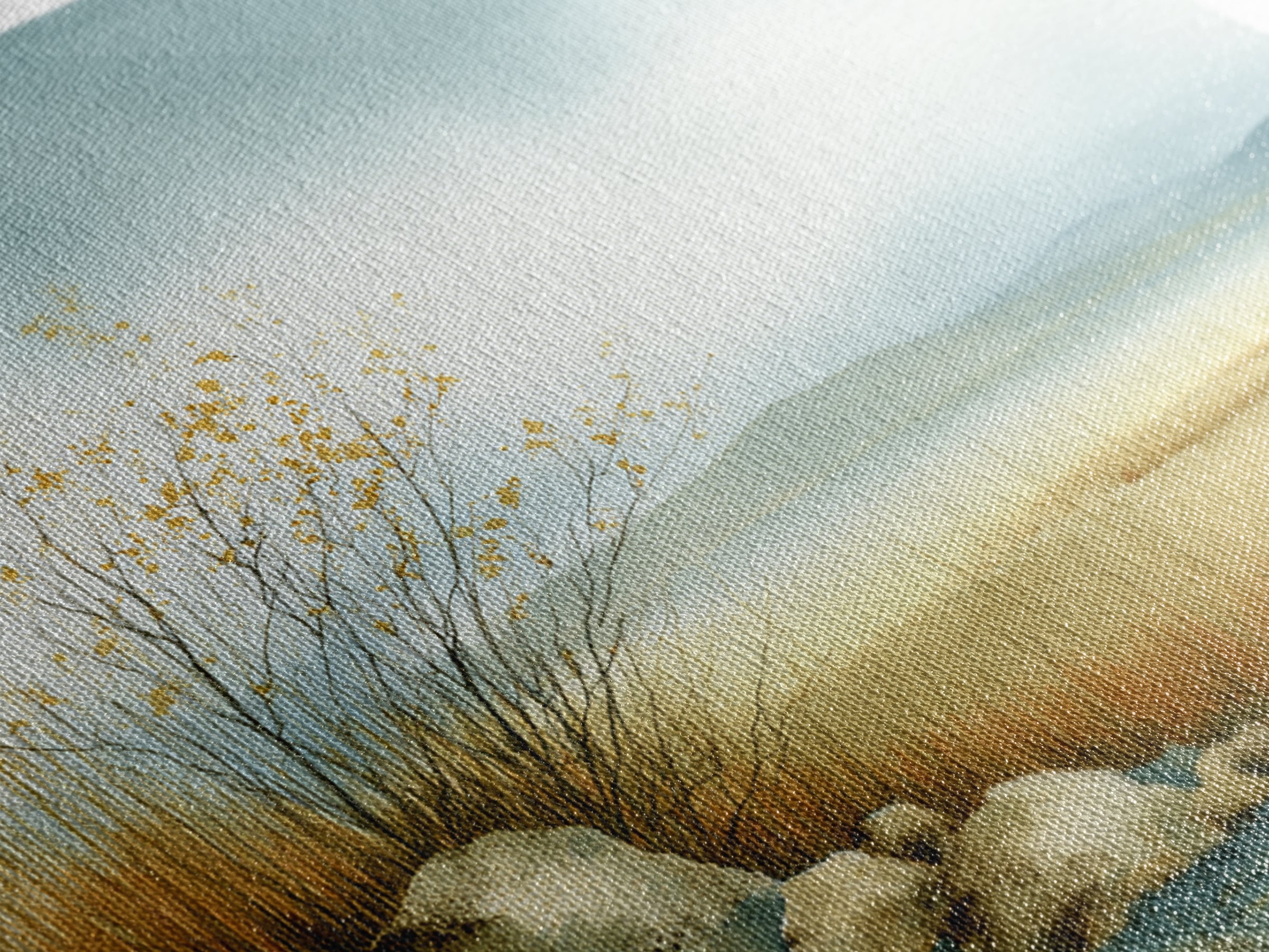 Desert Dunes under Pale Moon Canvas Print, Landscape Art, Boho Wall Art, Living Room Decor, Fine Art, Horizon, Neutral Decor, LAN-1x1-35