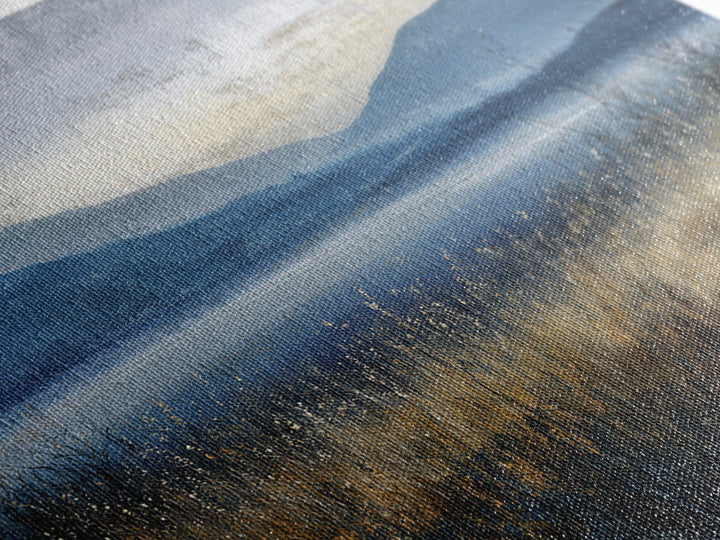 Misty Mountain Valley at Sunrise Canvas Print, Landscape Art, Room Decor, Living Room Decor, Fine Art, Horizon, LAN-1x1-49