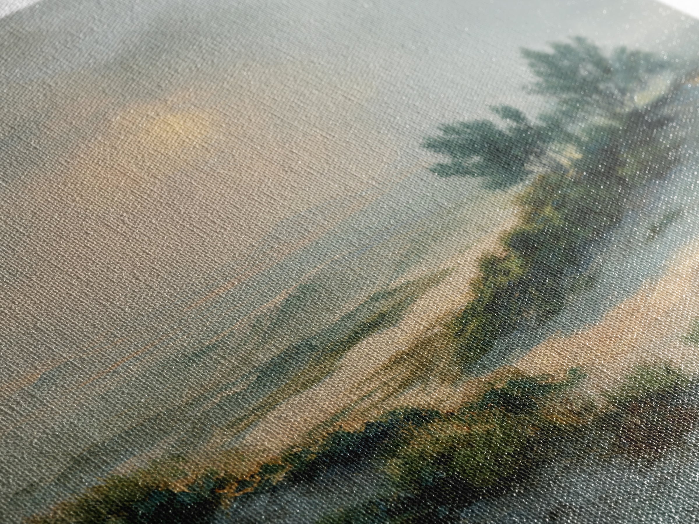 Desert Dunes under Pale Moon Canvas Print, Landscape Art, Gallery Decor, Living Room Decor, Fine Art, Horizon, Wall Art, LAN-1x1-59