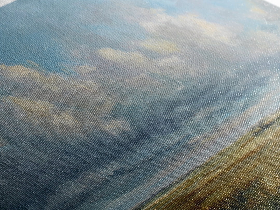 Storm Clouds over an Open Prairie Canvas Print, Landscape Art, Digital Print, Living Room Decor, Horizon, Living Room Wall Art, LAN-2x1-47
