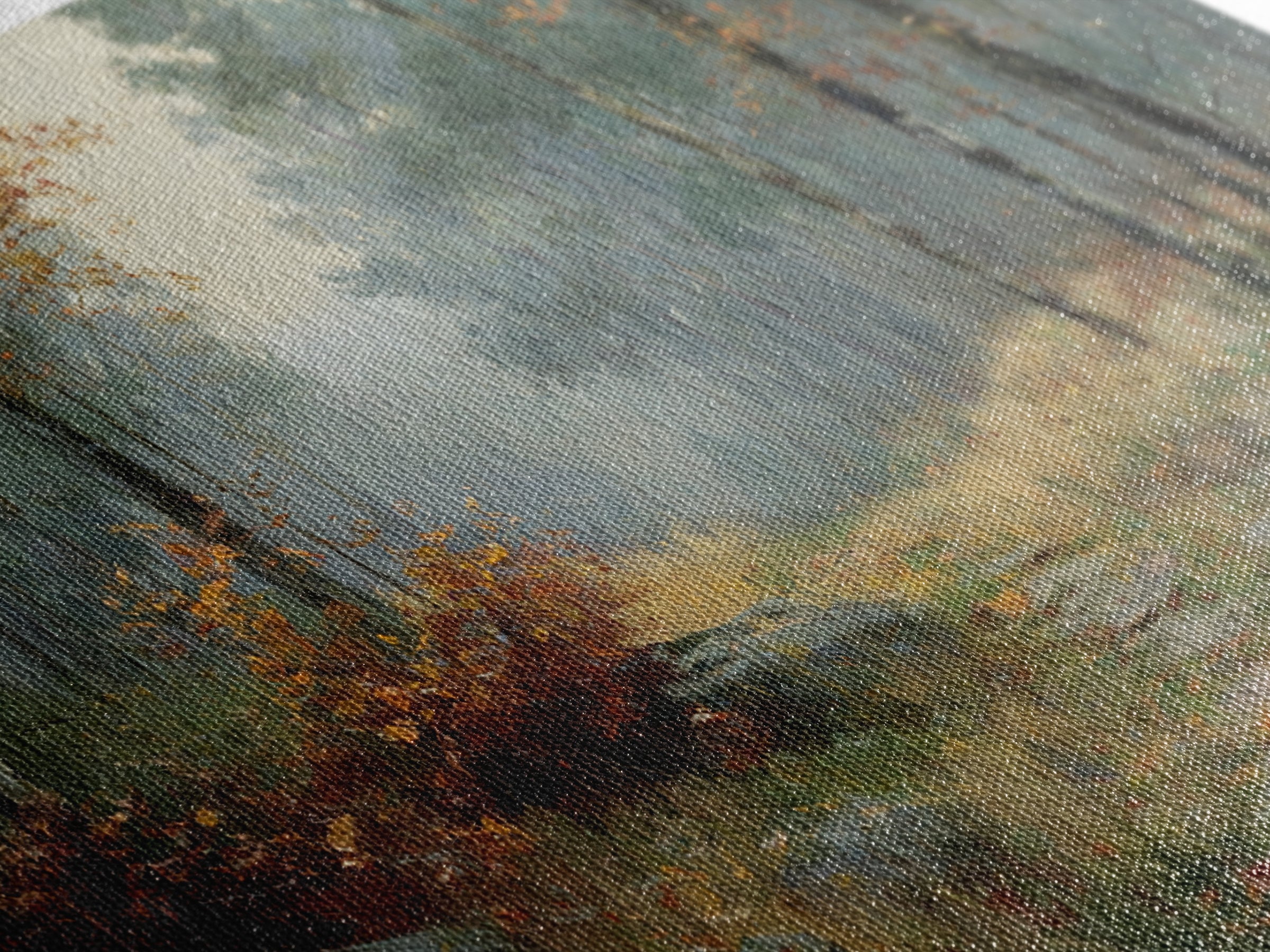Autumn Forest Path Canvas Print, Landscape Art, Digital Print, Living Room Decor, Fine Art, Horizon, Living Room Wall Art, LAN-2x1-53